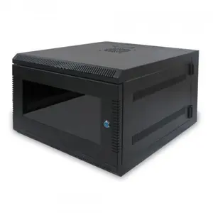 212 MAIN 6U Height Wall Mount Glass Door Lockable Storage Cabinet, Tempered Glass, Ventilation Airflow, for Computers & Office Equipment Storage, Glass Door Cabinet