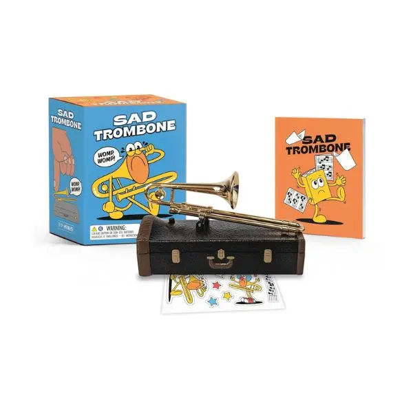 Sad Trombone Womp Womp! - RP Minis Illustrated 3" Replica Children's Book, Perfect Gift, Stocking Stuffer Gag Item with Included Stickers (Music Literature Themed), Includes Stickers