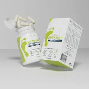 Nutrichom Antifungal Pill - 130 Billion CFU per Serving - 60 Capsules - Caprylic Acid - Natural Nail Fungus Defense Formula