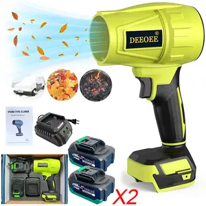 DEEOEE Cordless Leaf Blower, High-Power Turbo Fan, Brushless Pure Copper Motor Jet Fan With Battery, Handheld Powerful Dryer for Car, Car Drying After Wash, Snow Removal ,Gift for Christmas,New Year