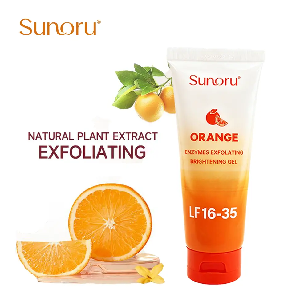 Orange Exfoliating Gel, Moisturizer Face Body Scrub Gel,Halloween gift,Deep Cleansing Moisturizing Facial Exfoliator,Natural Orange Peeling Gel Face Scrub