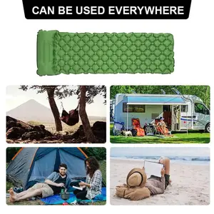 1-person ultra light inflatable camping mattress with pump - quick inflation/deflation sleeping pad, portable headrest outdoor air cushion, suitable for hiking, car camping, travel - orange comfortable equipment