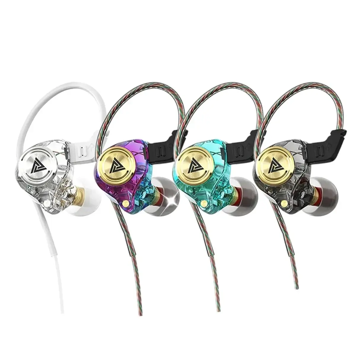 QKZ AK3 Wired 3.5mm In-Ear IEM Headphones with Mic, Memory Cable, Deep Bass, Noise Cancellation for Gaming, Electronic Music – Gaming Accessories