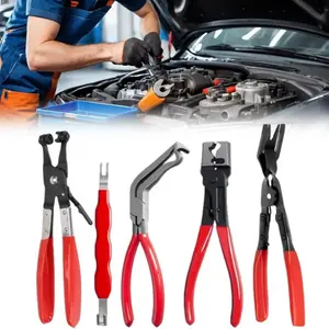 Automotive Electrical Disconnect Pliers Kit,Auto Repair Plier,High-Carbon Steel Connector Separator  60° Pliers,Hose Clamp Plier,Car Trim Clip Removal Pliers,Plug Release Tool and Wire Terminal Removal in Storage Bag.