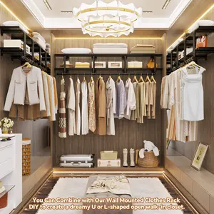 47-59-73 inch Industrial Pipe Clothing Rack with 2 Tiers Shelves, Space-Saving Clothes Rack for Hanging Clothes,Heavy Duty Garment Rack Wardrobe Rack