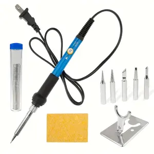 Electric Soldering Iron Kit with Temperature Control - Adjustable Heat Welding Pen, On/Off Switch, Durable Fast-Heating Precision Tools for Electronics Circuit Repair, DIY Home Projects