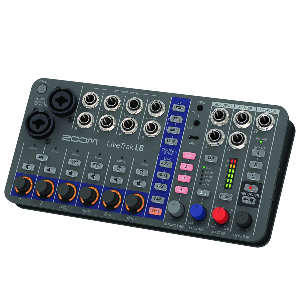 Zoom LiveTrak L6 10-Track Compact and Portable Digital Mixer / Recorder