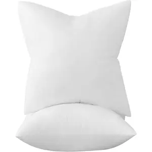 18x18 Pillow Inserts Set of 2 Throw Pillows 18 Inch Decorative Square Euro Pillow Inserts  Fluffy Sham Forms Stuffer for Sofa, Couch Cushion Bed