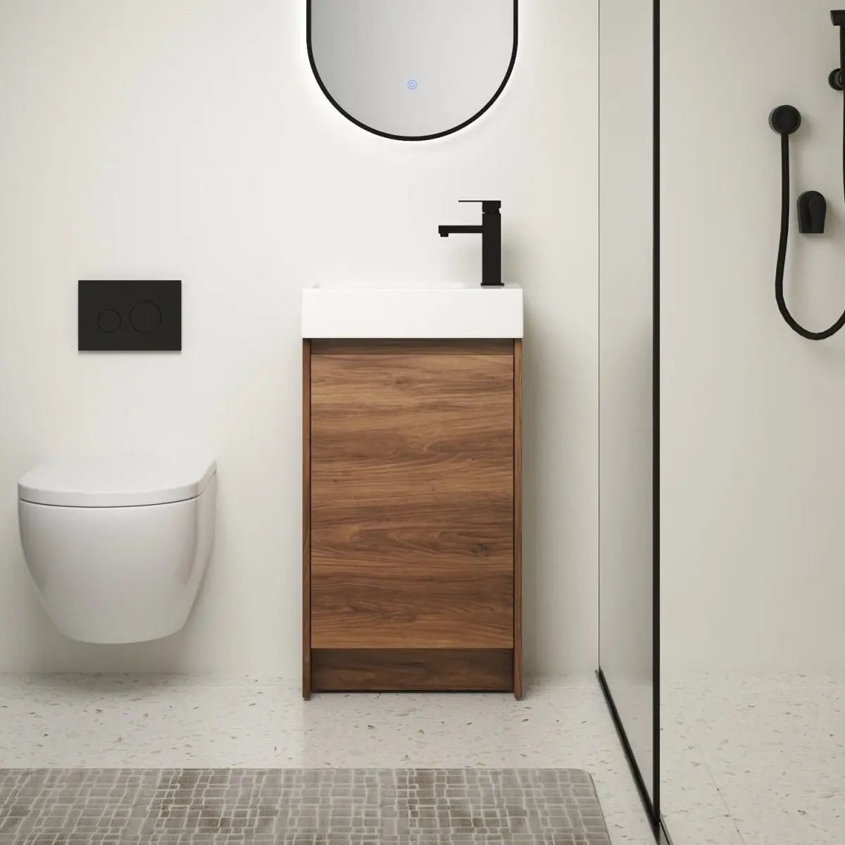 Small Bathroom Vanity With Sink 18 Inch | ExBrite 18" Bathroom Vanity With Single Sink