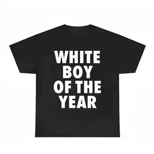 🔥[New Year Gift] "WHITE BOY OF THE YEAR" Shirt – Men’s Oversized Cotton T-Shirt, Casual Streetwear, Soft Comfortable Unisex Top, Short Sleeve Tee, Teen & Adult, Daily Wear, Trendy Graphic Tee for Men