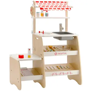 Kid Pretend Medical Clinic Stand Simulation Toy Set With 22 Accessories Ages 3+