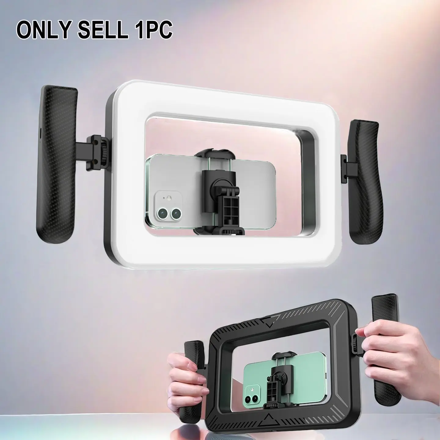 YYT1 Handheld Multifunctional Circular Fill Light with Handle, in Wireless Remote Control, 3600mah Rechargeable Battery, Three Color Temperatures, Portable Selfie Lamp, Selfie Led Lights, Phone Accessories, Gift