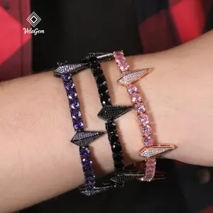 Hip-Hop Panther Zirconia Cuff Bracelet – Bold Copper Statement for Urban Warriors