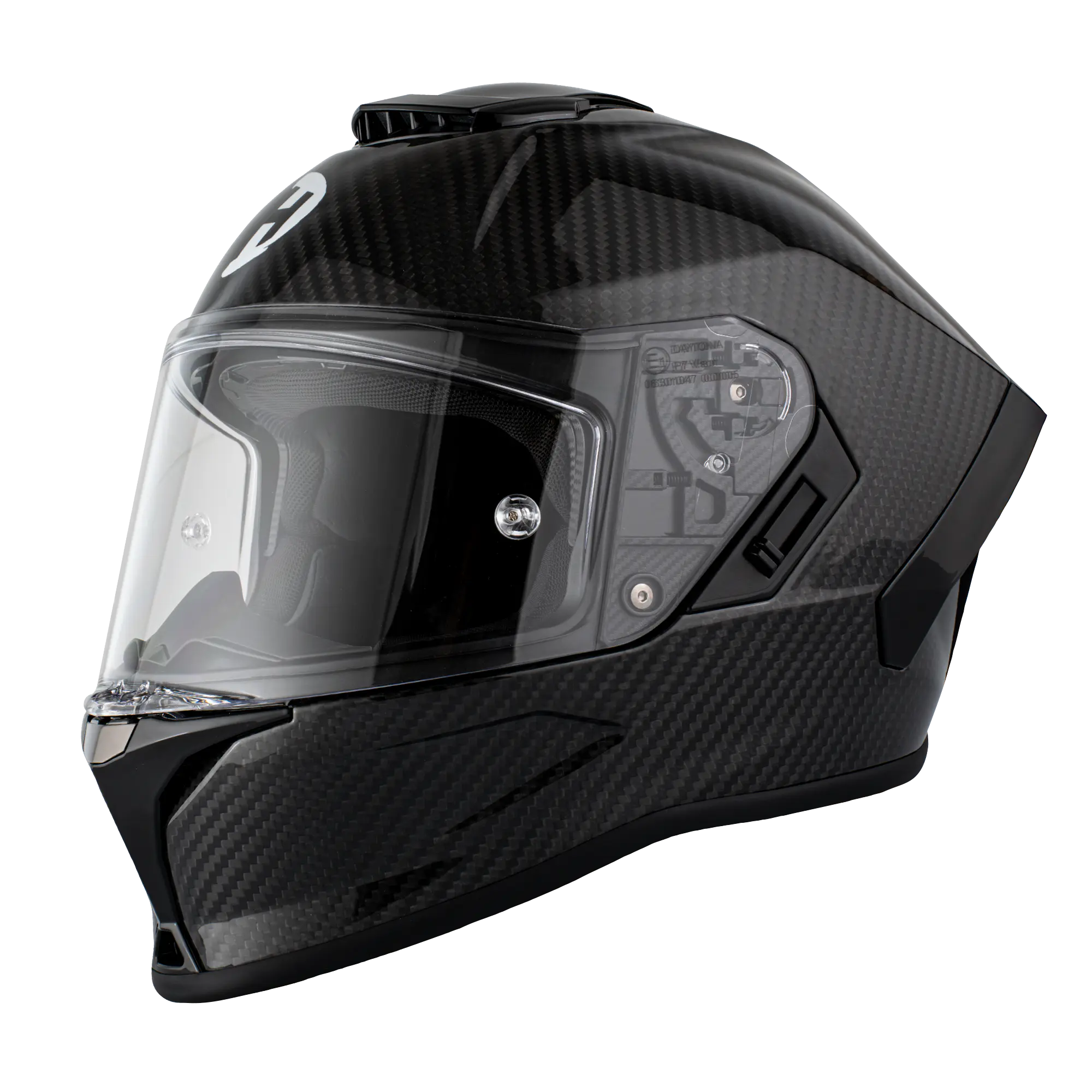 D.O.T. & ECE Daytona Viper Grey Carbon Fiber Unisex Full Face Helmet for Motorcycle Safety
