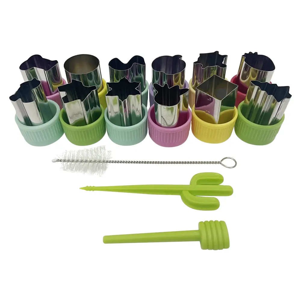 YOKOMA Stainless Steel Flower Cartoon Cutter Cake Mould Fruit Dough Cutter Shaping