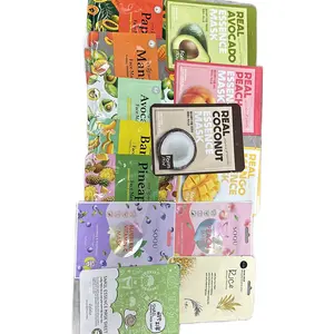 MIX BRAND Set of 10 Mixed Face Masks for Hydration, Moisturization, and Smoothing - Moisture, Skin Repair