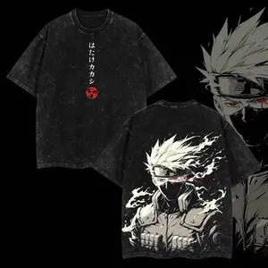 Kakashi Hatake T-Shirt Washed Vintage, Naruto Anime Oversize Streetwear Tee, Sharing funny graphic tee men’s trendy t-shirts deals humorous 90s streetwear covenant penny tees meme boyfriend good graphic sluggy humorous tshirt men