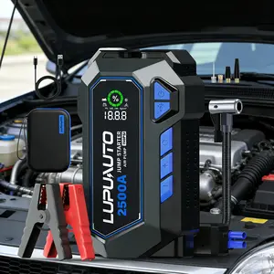 Car jump starter with air compressor, can start a car, inflate tires, LED emergency light, phone charging, car emergency tools, portable car charger and jump starter carguy gift