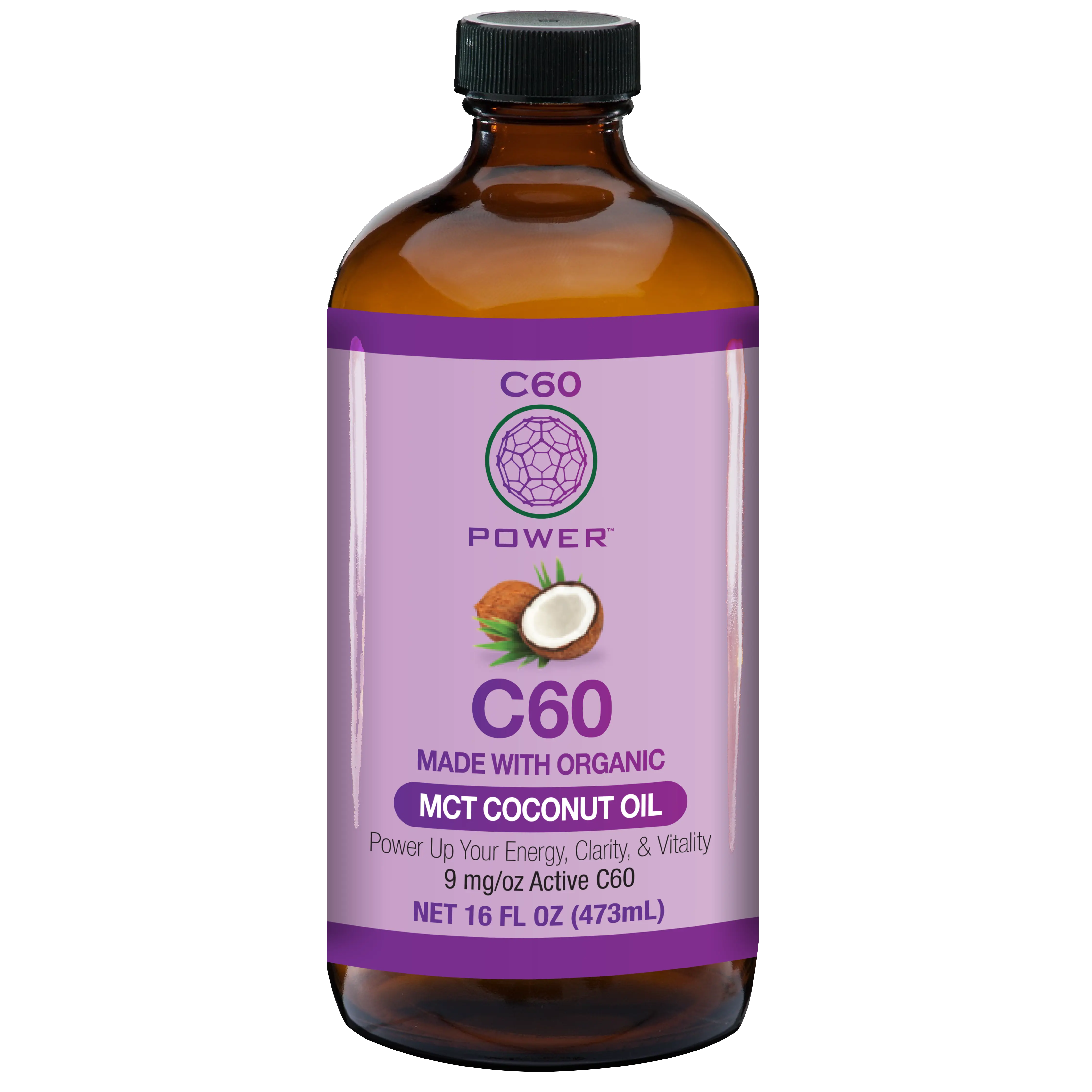 Certified Organic C60 Edible Health Supplement - Pure C60 in MCT Coconut Oil, USDA Antioxidant, Natural Boost Energy Support for Adults’ Athletic Fitness, Brain Health & Dietary Wellness