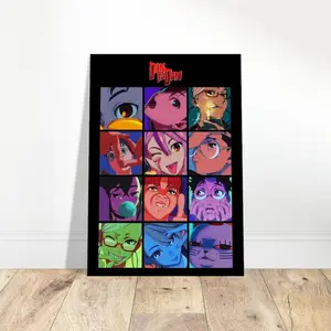 DanDaDan Character Poster Unframed - Black - Anime - Multiple Sizes -