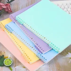 A4 Size Loose Leaf Cover Set, Colorful Transparent Matte Page Book Sleeve, Durable PP Material, for Notebooks, Contracts, Office Supplies, Office Stationery Supplies