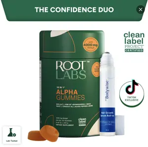 The Confidence Duo | Hair Growth Roll-On + Alpha 10-in-1 Shilajit Gummies | New Year New Me Edition | Energy, Focus & Fuller-Looking Hair | Start 2026 Strong