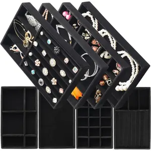 8 Pack ewelry Trays For Drawers and Can Effectively Organize Jewelry Such As Rings,Earrings,Necklaces And Bracelets,Jewelry Drawer Organizer Tray Set,Halloween Christmas Party Gifts,Hand Tools Kits