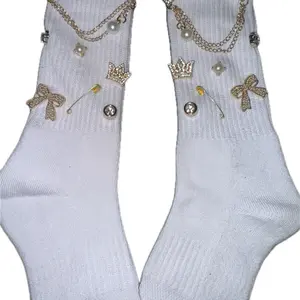 Slouch Socks - Womenswear Comfort with Colorful Embellishments and Elastic Fit