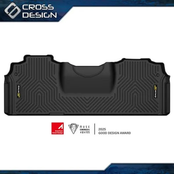 CROSSDESIGN Deep-Tread Floor , Car Interior Accessory, Truck Accessory, 1pc 2nd Row Fit For 2019-2024 Ram 2500 & 3500 MEGA CAB, Black, Truck Accessories