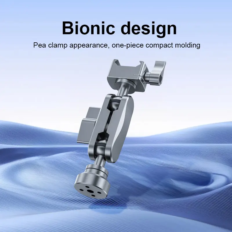 Aluminium Mini Dual Ball Tripod Head - 360-Degree Rotating, Flexible Articulating Arm, 1/4" Screw Ports, 6.6lbs/3kg Max Load, Stabilizer Support for Digital Cameras, Camera Monitors for Photographers,digital camera