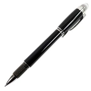 Pre-owned Montblanc Others Small Leather Goods Starwalker Ballpoint Pen Black Silver