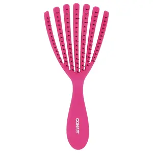 Conair Detangle Delight™ Hair Brush, For Curly & Wavy Hair Types, Pink, 1 Brush