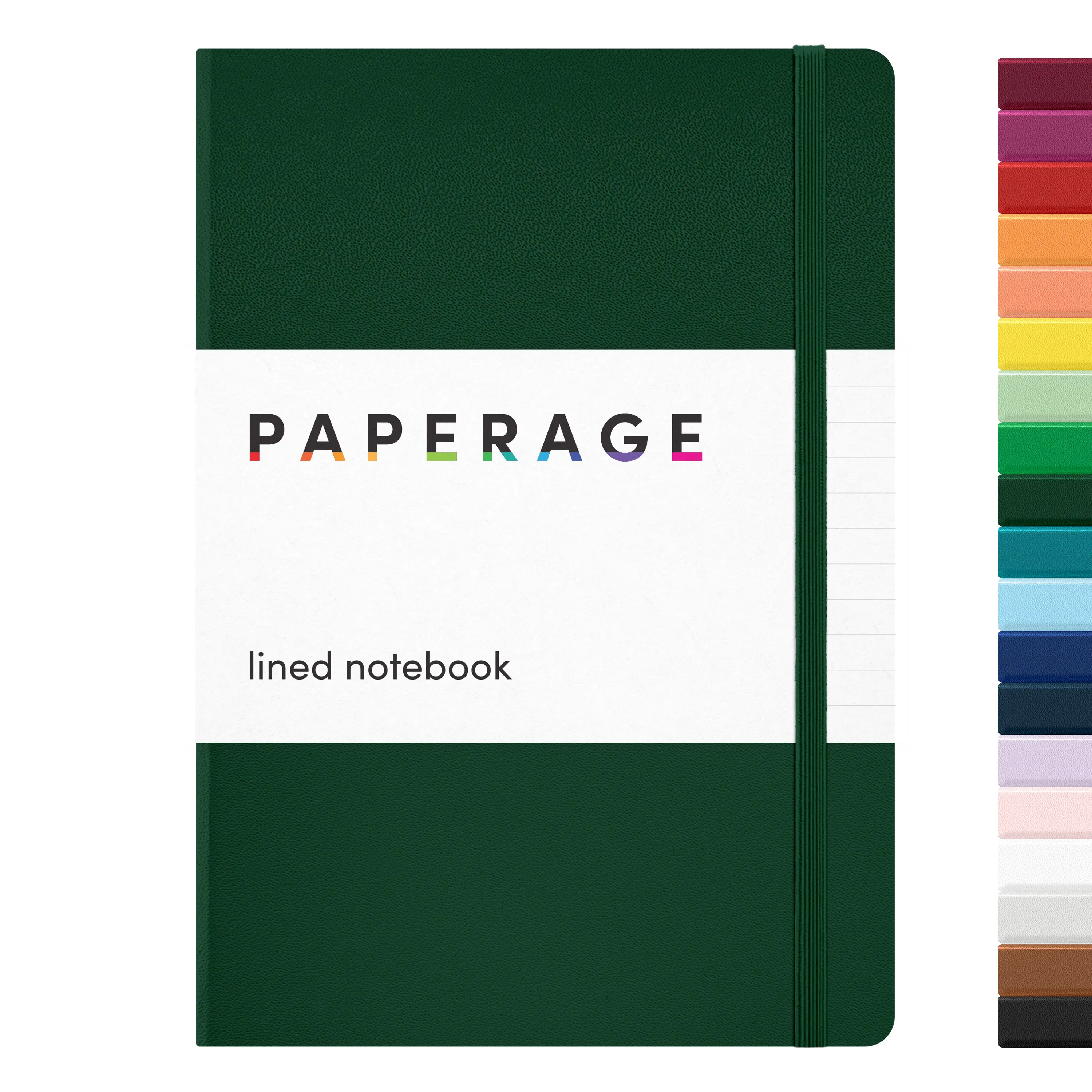 PAPERAGE Hardcover Lined Journal Notebook - 5.6" x 8", 100 GSM Thick Premium Paper, Back-to-School Ready, College School Supplies, Stationery Office Supplies