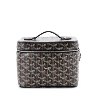 Pre-owned Goyard Canvas Coated Toiletry Bags Muse Vanity Case Coated Canvas by Rebag