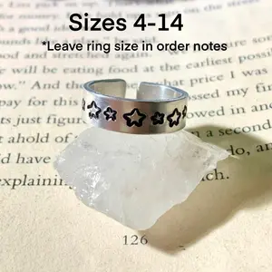 Adjustable Big Star Little Star Ring