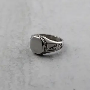 Silver Baroque Signet Ring