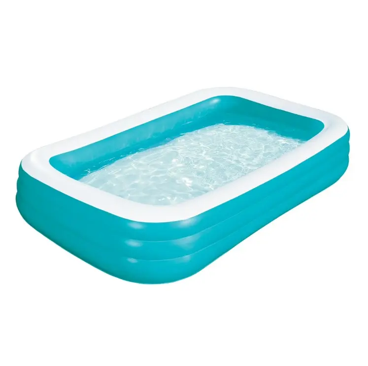 Bluescape 10ft Rectangular Family Inflatable Swimming Pool for Ages 6 and Up