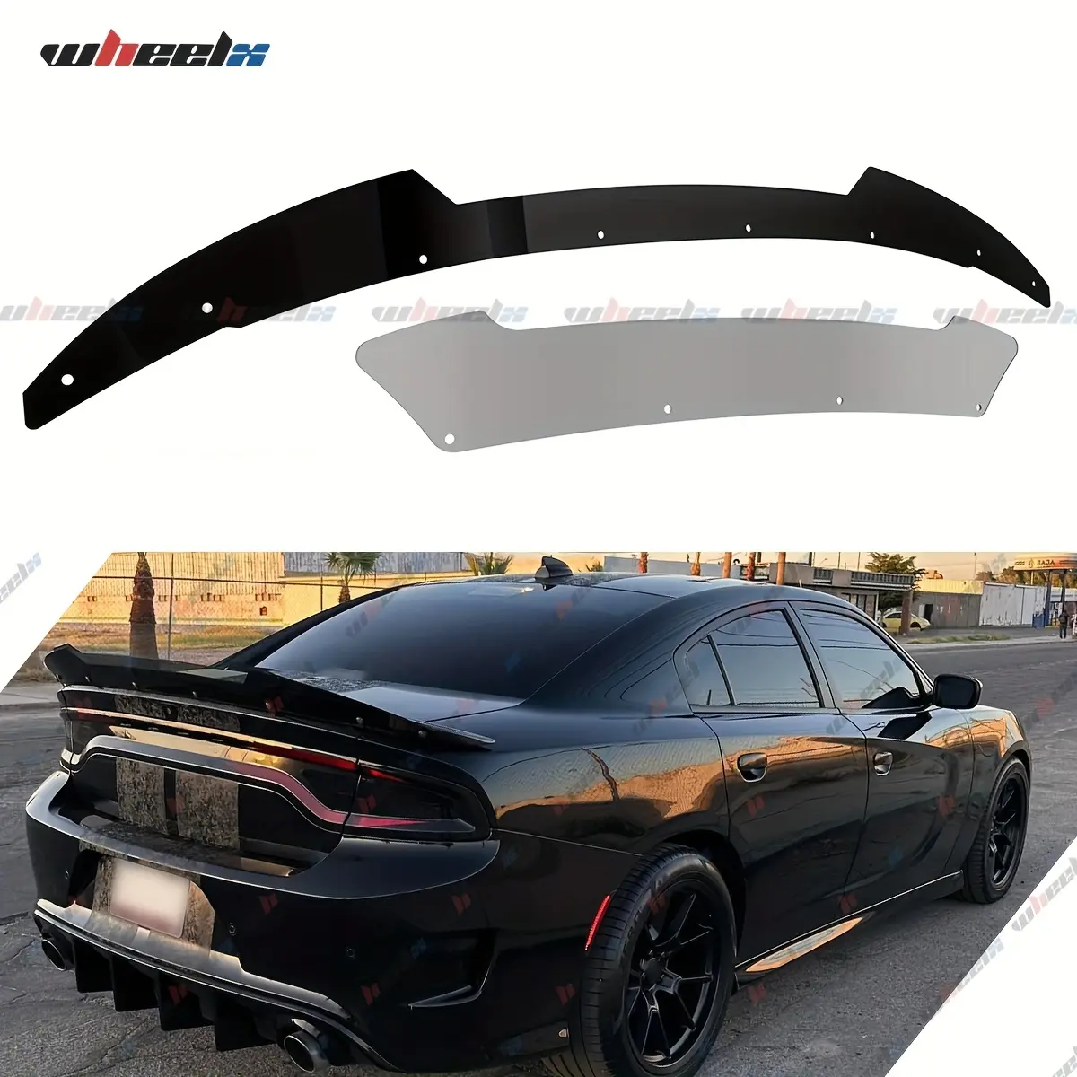 2015-2024 – Dodge Charger SRT Hellcat & Scat Pack – WHEELX Venom V3 2-Piece Wicker bill – Spoiler | Track-Ready Look