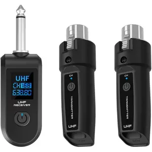 2.4G wireless microphone audio transmitter and receiver system plugin XLR microphone adapter
