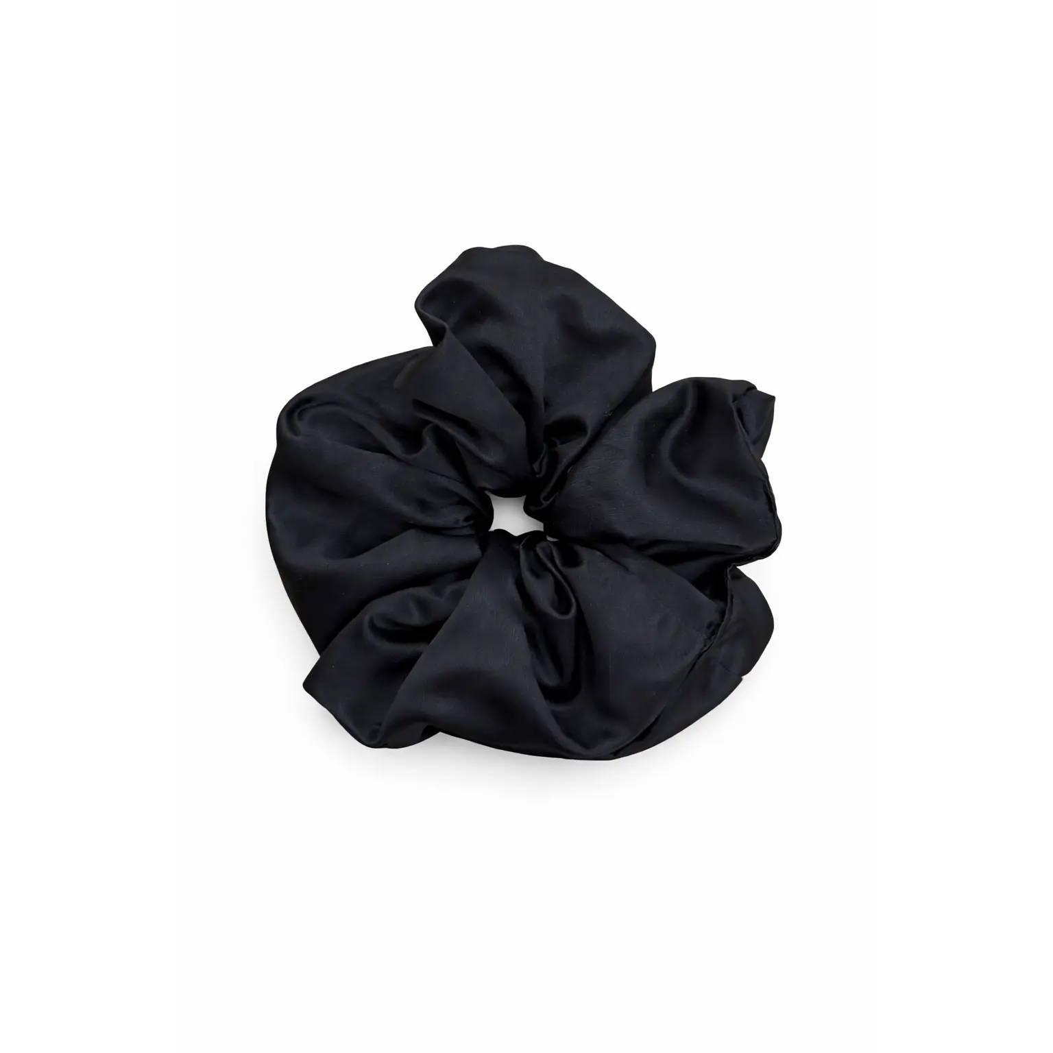 Black Satin Oversized Scrunchie