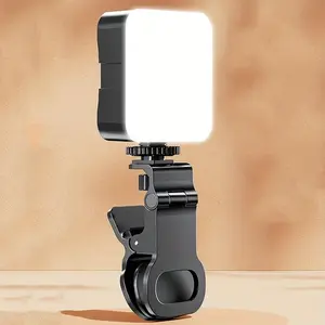 Portable LED Phone Light, Cell Phone Light, Multifunctional Clip-On Light, Pocket Fill Light for Selfie, Live Streaming, Vlogging & Makeup