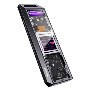 DOCKCASExCHIZHA Explorer Edition M.2 2280 NVMe SSD Enclosure,Support 10s PLP Prevents Write Data Loss,USB 3.2 Gen 2 Type-C (10 Gbps), fits NVMe PCIe,Size 2230/2242/2260/2280,Support M-Key B+M Key UASP