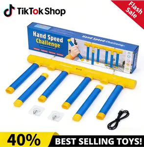 Reflective Drop Sticks Challenge Game Set, Remote controlversion, Family Fun Game, Hand-Eye Coordination TrainingToy, Speed Test Game for Adults, Perfect Christmas Gift Control