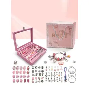 Cartoon Flower & Food & Animal Design Beads Making Kit, Cute DIY Jewelry Making Kit, DIY Jewelry Making Supplies for Bracelet Necklace Earrings