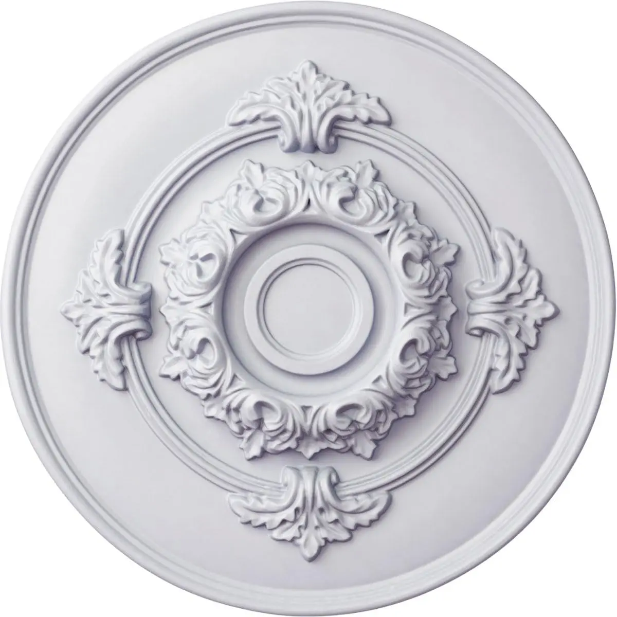 Monique Paintable Ceiling Medallion, 13 3/4"OD x 1"P, Hanging Home Decor for Room Decor (Fits Canopies up to 3 3/4"), Paint