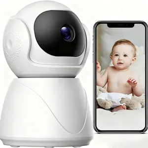 360° Rotatable Security Camera, 1080P HD WiFi Camera with Night Vision, Indoor Monitoring System, Baby Monitor, Newborn, Security Camera for Home & Office