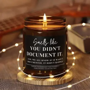 Funny Human Resources Manager Candle, Corporate HR Team Office Colleague Gag Gift, Fun Boss Present From Employee 2025 Desk Decor