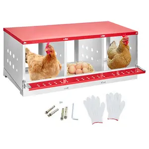 Chicken Nesting Boxes, Egg Collection for Laying Eggs, Heavy Duty Metal Nest Boxes for Chicken, Chicken Laying Boxes Hens Chicken Coop Box