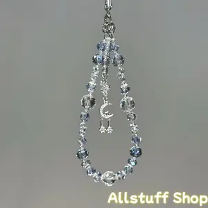1pc Dazzling Rhinestone Crystal Phone Charm - Flash Luxury Crystal Chain, Mobile Tech Accessories, CCD Lanyard, Perfect Holiday or Birthday Gift for Her Smartphone