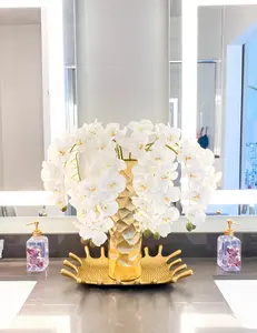 White Real Touch Orchid Stem (Pack of 3 Stems)